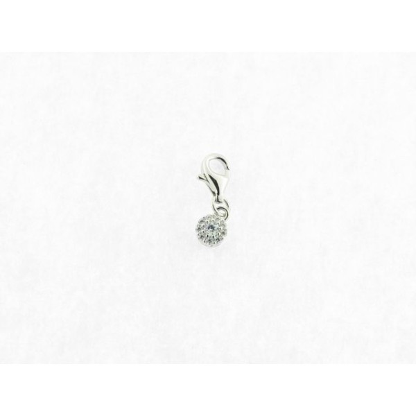 Lotus charm plata piedras