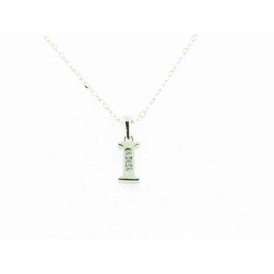 Lotus Colgante Letra "I" Plata