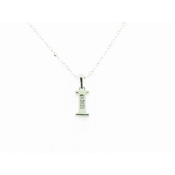 Lotus Colgante Letra "I" Plata