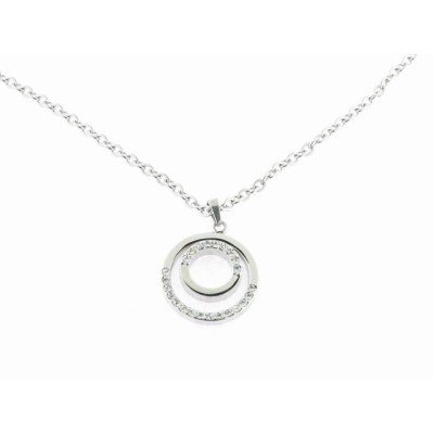 Lotus Colgante Acero Piedras