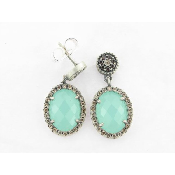 Raive Pendientes Plata Piedras