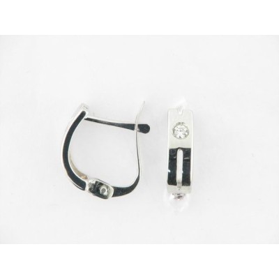 Pendientes Oro Blanco Piedras