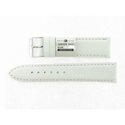 Correa 22 mm Becerro Clasico Sport Blanco