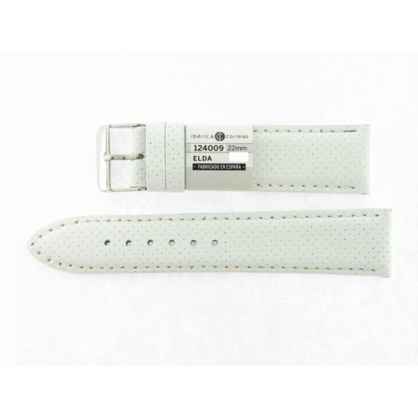 Correa 22 mm Becerro Clasico Sport Blanco