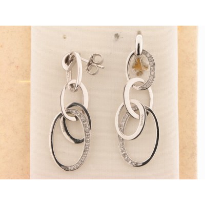 Pendientes Oro Blanco Diamantes