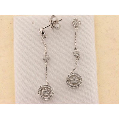 Pendientes Oro Blanco Diamantes