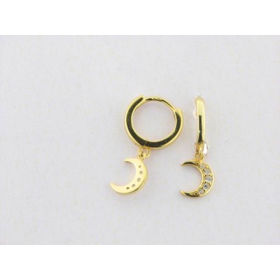 Duran exquse pendientes aro plata chapada circonitas