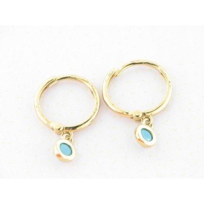 Pendientes Aro Pro Piedra Azul
