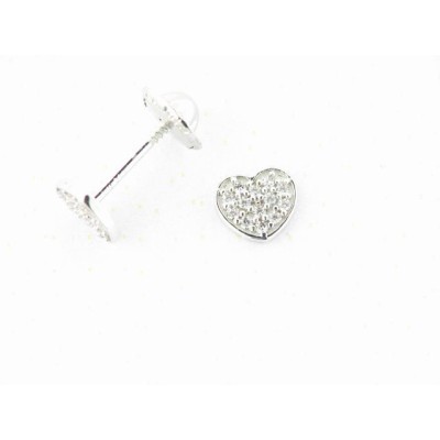 Pendientes oro blanco zirconitas