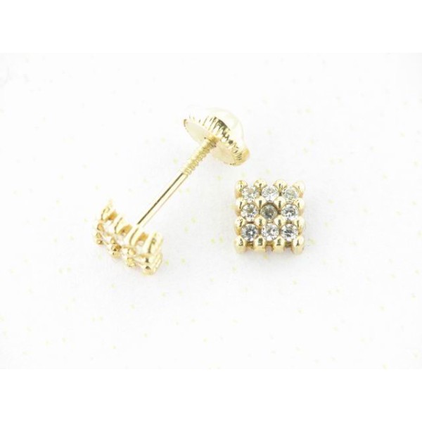 Pendientes oro zirconitas