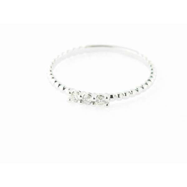 Sortija Oro Blanco Diamantes