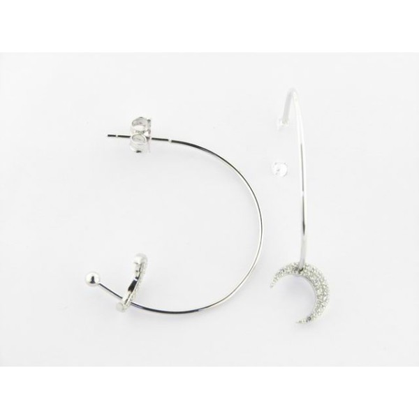 Lineargent pendientes aro plata circonitas