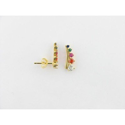 Luxenter pendientes plata chapada colores