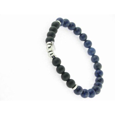 Lotus pulsera acero bolas azul