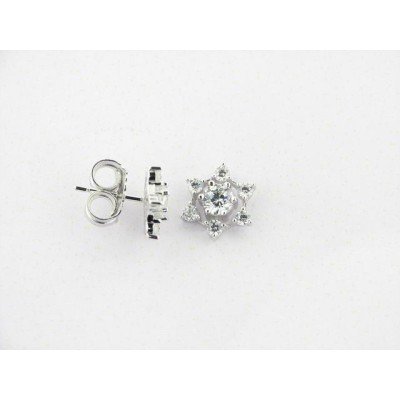 Camaleoni Pendientes Plata Zirconitas