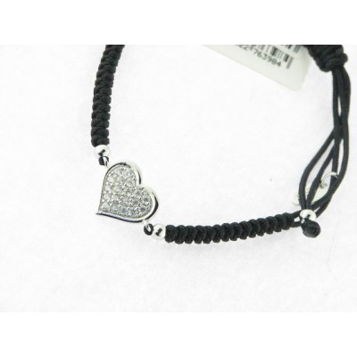 Lotus Pulsera Hilo Plata Piedras