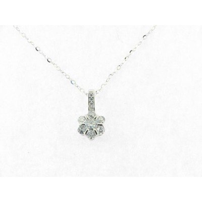 Lotus colgante plata piedras con cadena