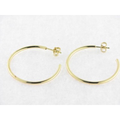 Naiomy Pendientes Aro Plata Dorada
