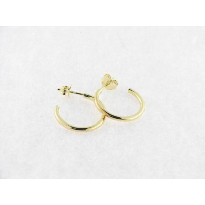 Naiomy Pendientes Aro Plata Dorada