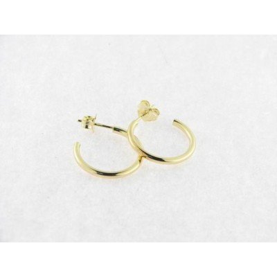 Naiomy Pendientes Aro Plata Dorada