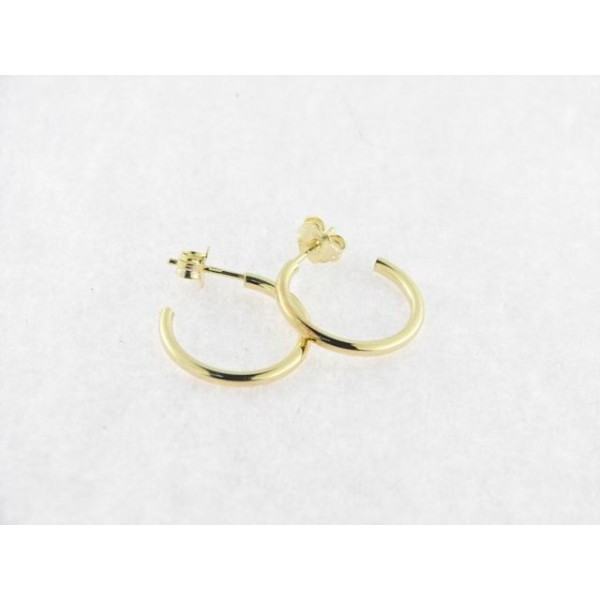 Naiomy Pendientes Aro Plata Dorada