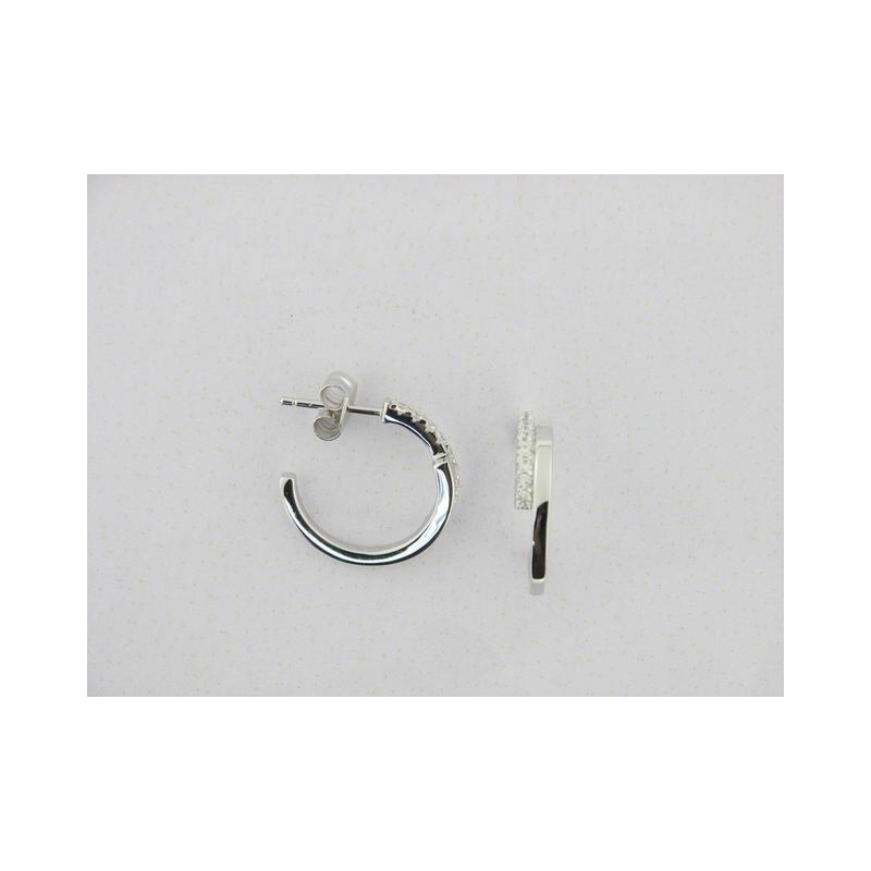 Naiomy pendientes aro plata piedras