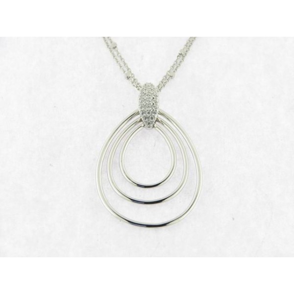 Naiomy colgante plata piedras con cadena