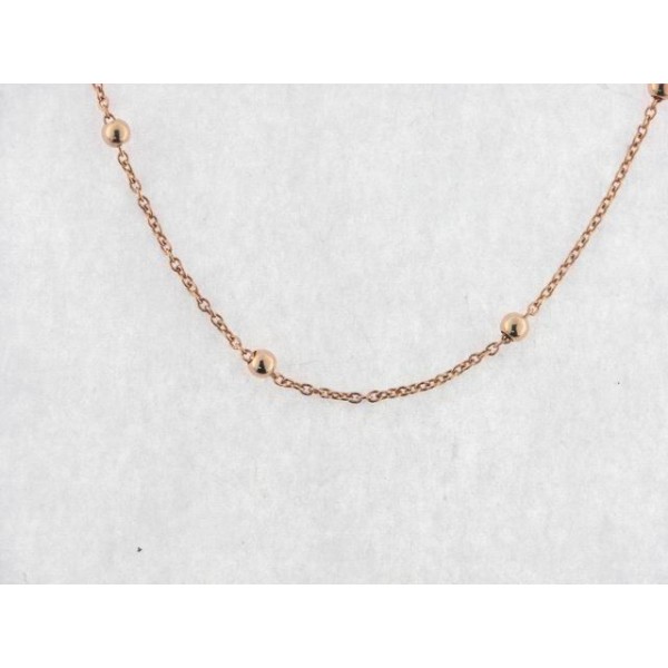 Cadena Oro Rosa 45cm