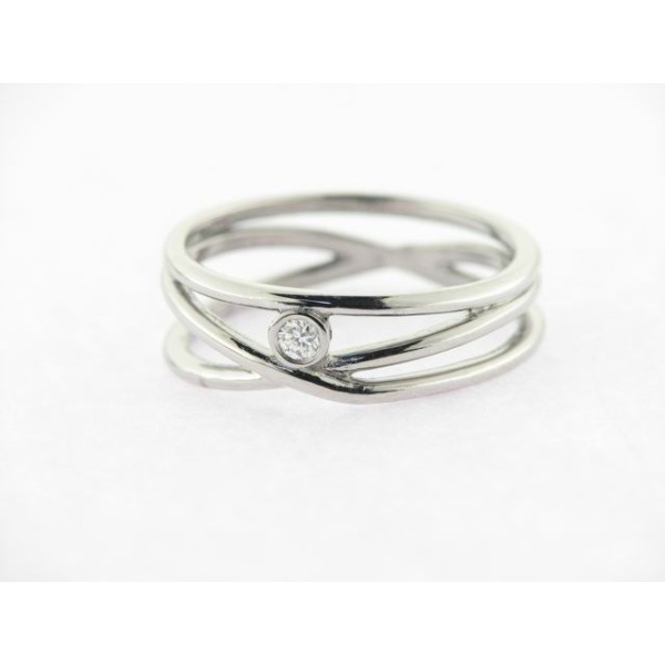 Sortija Oro Blanco Diamante