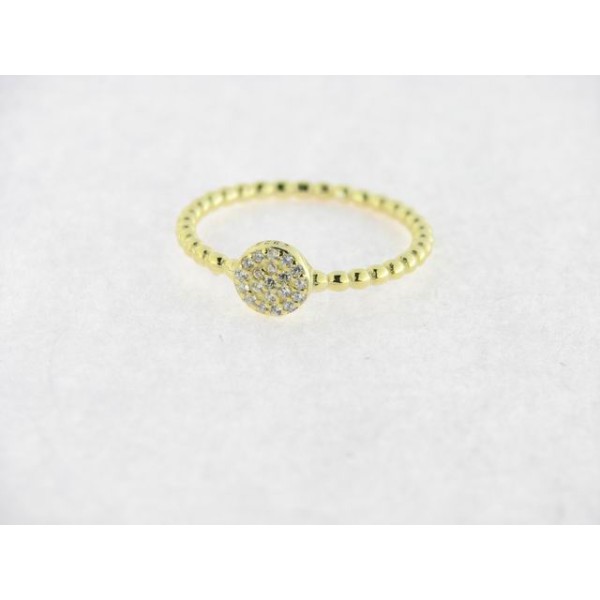 Anillo Plata Chapada Circonitas