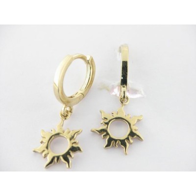 Pendientes aro plata dorada