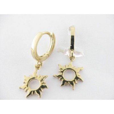 Pendientes aro plata dorada