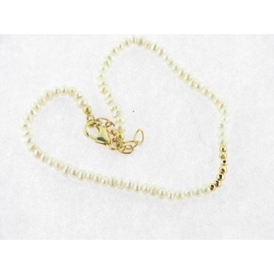 Lineargent pulsera plata chapada perla