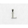 Colgante plata inicial l con piedras