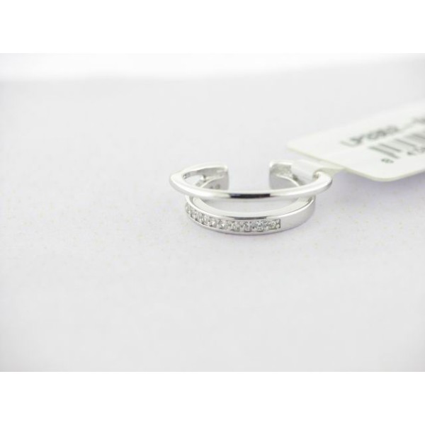 Lotus plata piercing aro piedras