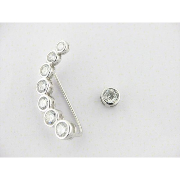 Lotus plata pendientes trepadore + 1 piedra