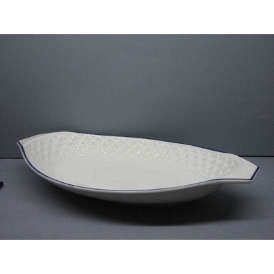 Fuente pequeña Portomarínico blanco filo azul