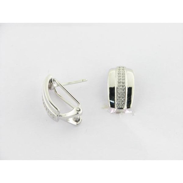 Lotus Pendientes Plata Piedras