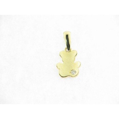 Colgante Oro Osito con Diamante