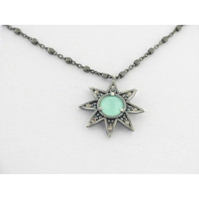 Raive Colgante Plata Piedras con Cadena