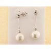 Pendientes Oro Blanco Diamantes Perla