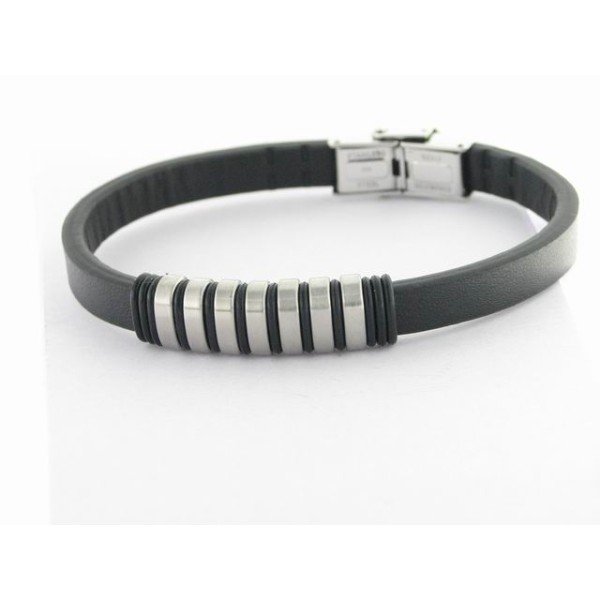 Lotus Pulsera Acero Piel