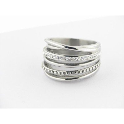 Viceroy sortija acero piedras