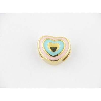 Viceroy motivo corazon rosa acero dorado