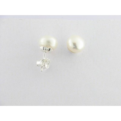 Pendientes Plata Perla