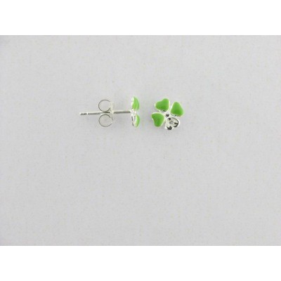 Pendientes Plata Esmalte Piedras