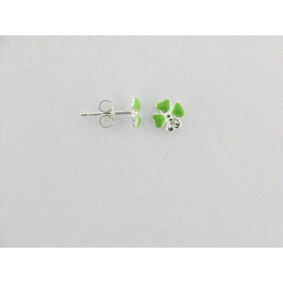 Pendientes Plata Esmalte Piedras