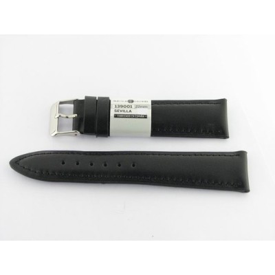Correa 22 mm Vaquetilla Filetea Negra