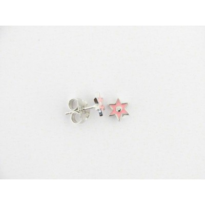 Pendientes plata esmalte circonita