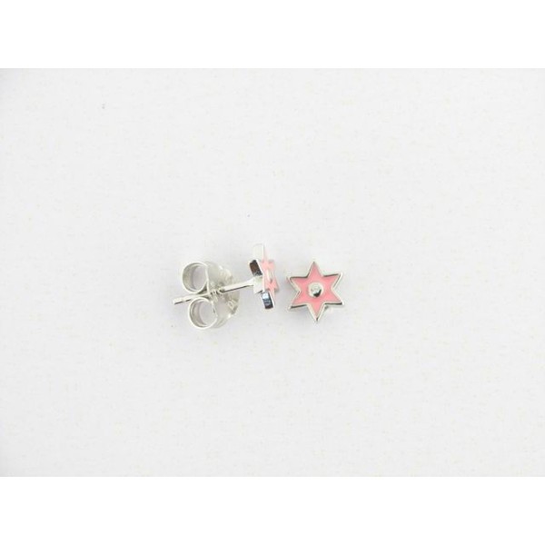 Pendientes plata esmalte circonita